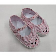 NX610: Baby Girls Floral Bunny Shoes (0-18 Months)